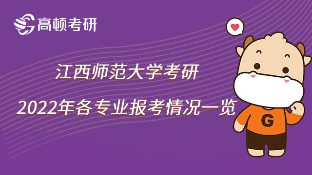 2022年江西師范大學(xué)考研各專業(yè)報(bào)考人數(shù)匯總！